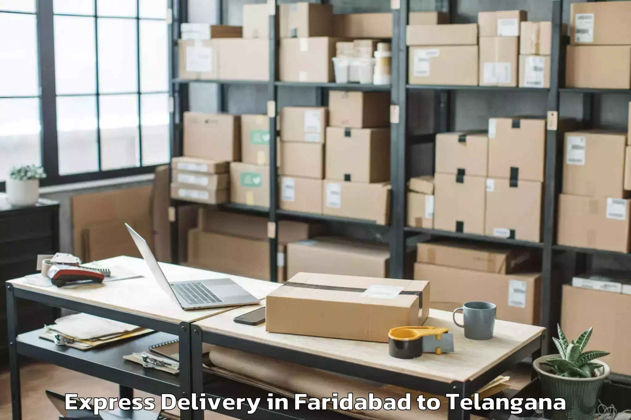 Discover Faridabad to Khammam Urban Express Delivery